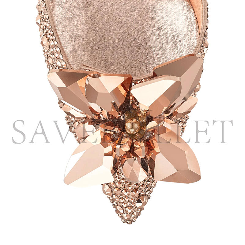 Ji*y Ch* avril rose gold crystal covered pointy toe pumps avrilxwc